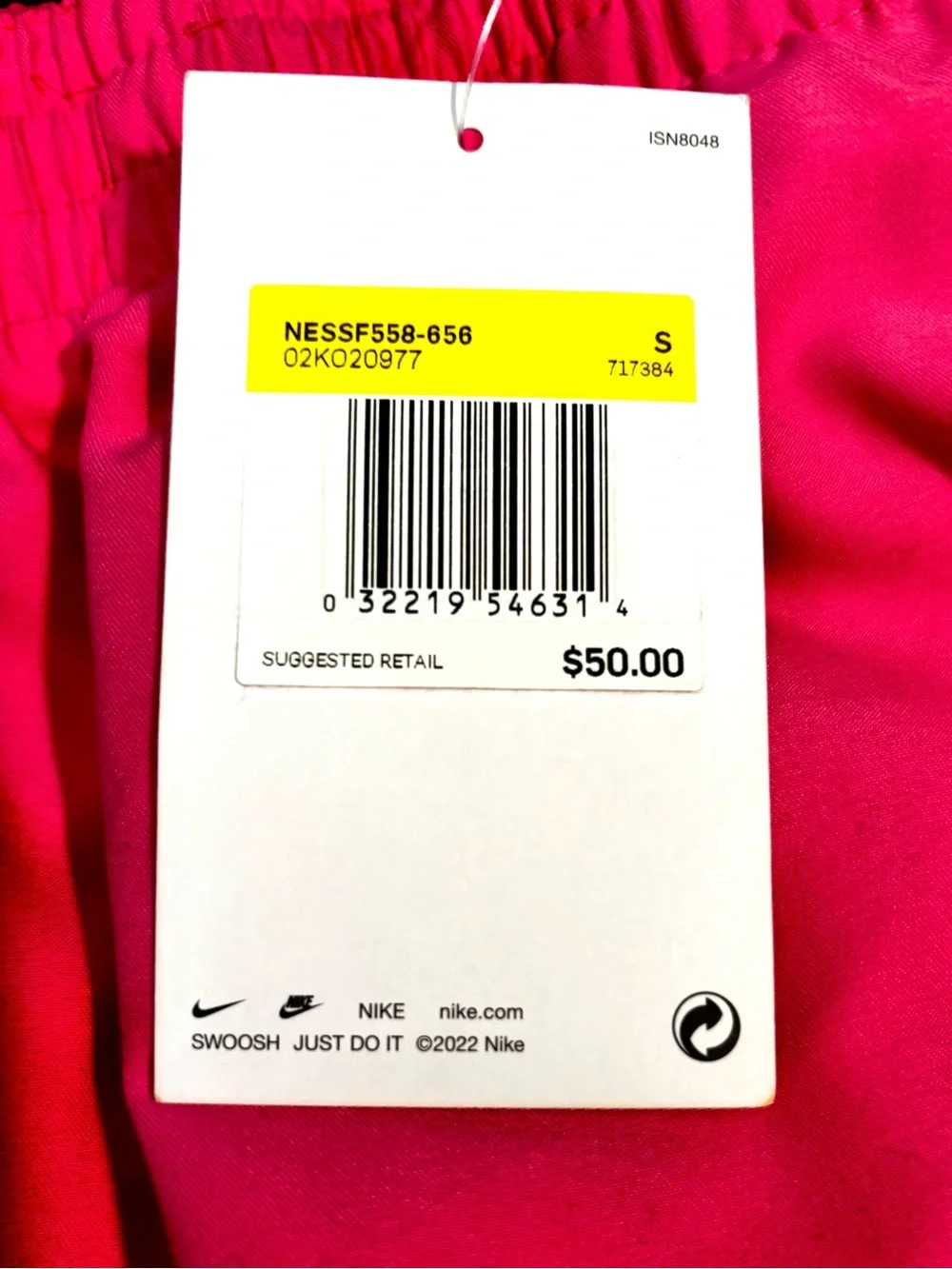 Nike Hot Pink Performance Shorts with White Swoosh
